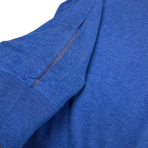 NWT Banana Republic V-Neck Sweater SZ XL Blue Silk Blend Minimalist Preppy - Picture 8 of 11